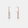 Boucles d'oreilles en chaîne arc-en-ciel