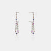 Boucles d'oreilles en chaîne arc-en-ciel