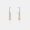 Boucles d'oreilles en chaîne arc-en-ciel