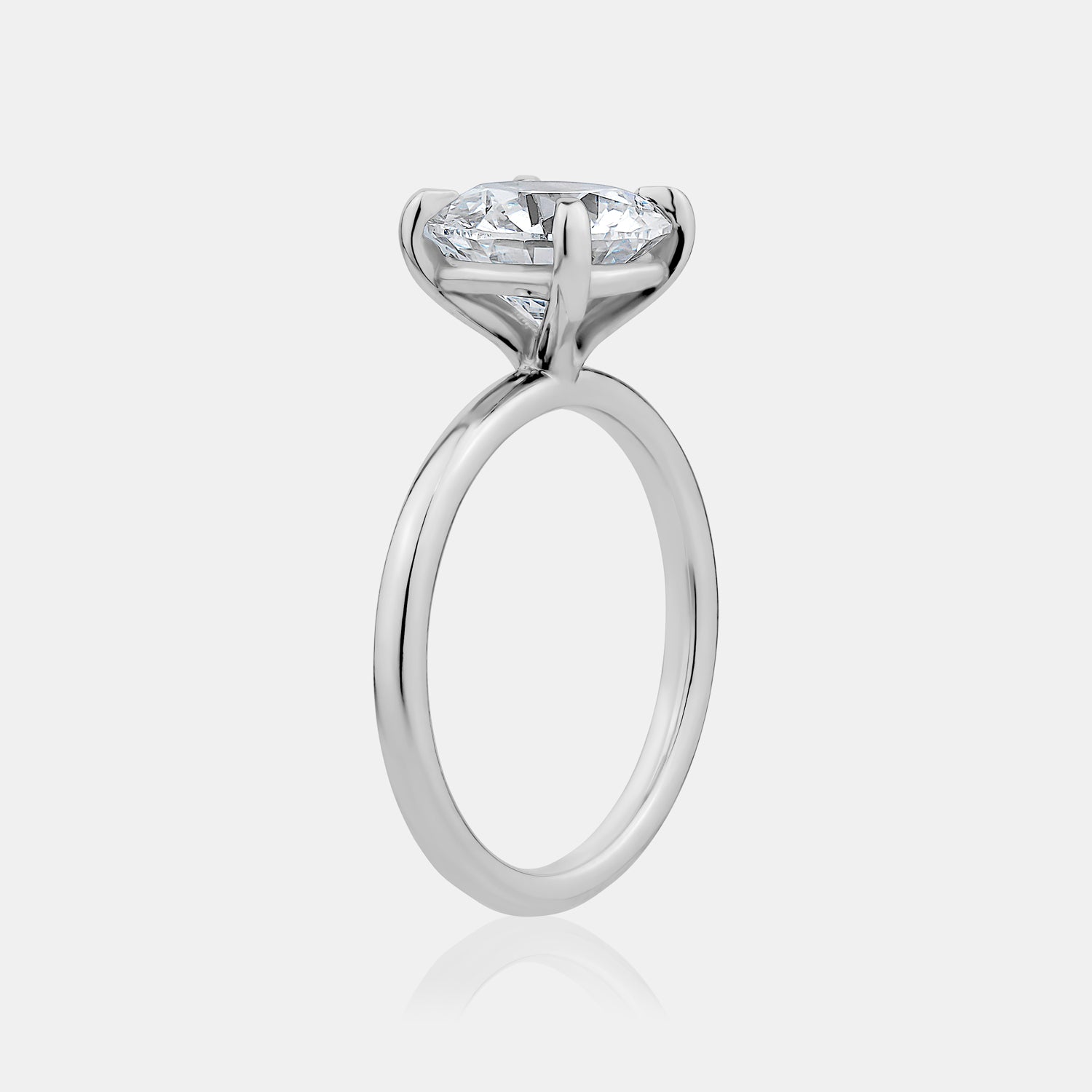 2.5ct Round Cut Lab Engagement Ring