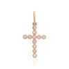 Mini breloque croix avec lunette à milgrain et diamant
