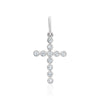 Mini breloque croix avec lunette à milgrain et diamant