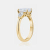 2.00ct Oval Lab Diamond Three Stone with Pears