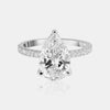 3ct Pear Shape with Pavé band Lab Diamond Ring