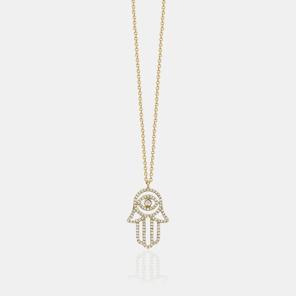 Diamond Hamsa Necklace