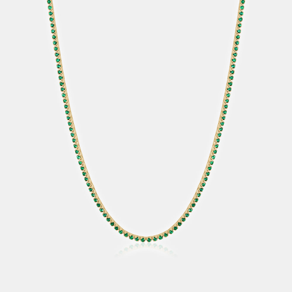 Emerald Tennis Necklace