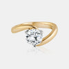 1.00ct Round Wavy Lab Diamond Ring