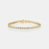 Lab Grown Bezel Emerald Cut Bracelet