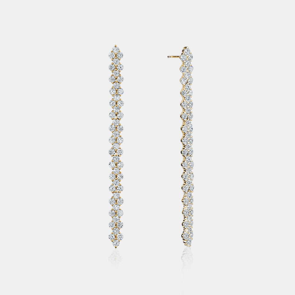 Dangling Diamond Trio Earrings