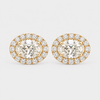 The Lab Grown Oval Diamond Halo Studs