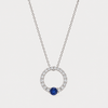 Diamond Circle of Life Birthstone Necklace