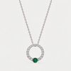 Diamond Circle of Life Birthstone Necklace