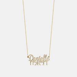 English/Hebrew Custom Cursive Name Pendant