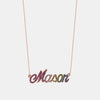 Collier à Nom Personnalisé Arc-en-Ciel