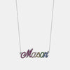 Collier à Nom Personnalisé Arc-en-Ciel