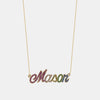 Collier à Nom Personnalisé Arc-en-Ciel
