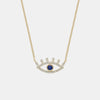 Collier Mauvais Oeil avec Cils en Diamants 