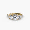 Three-Stone with Pavé Band