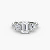 Three-Stone with Pavé Band