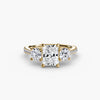 Three-Stone with Pavé Band
