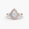 Three-Stone Ring with Halo