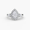Three-Stone Ring with Halo