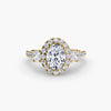 Three-Stone Ring with Halo 2