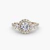 Three-Stone Ring with Halo 2