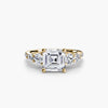 Five Stone Ring with Pavé Band
