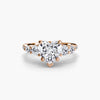 Five Stone Ring with Pavé Band