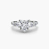 Five Stone Ring with Pavé Band