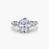 Five Stone Ring with Pavé Band