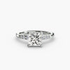 Solitaire with Shoulder Accents