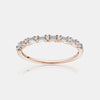 Bague à diamant baguette et rond