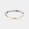 Bague à diamant baguette et rond