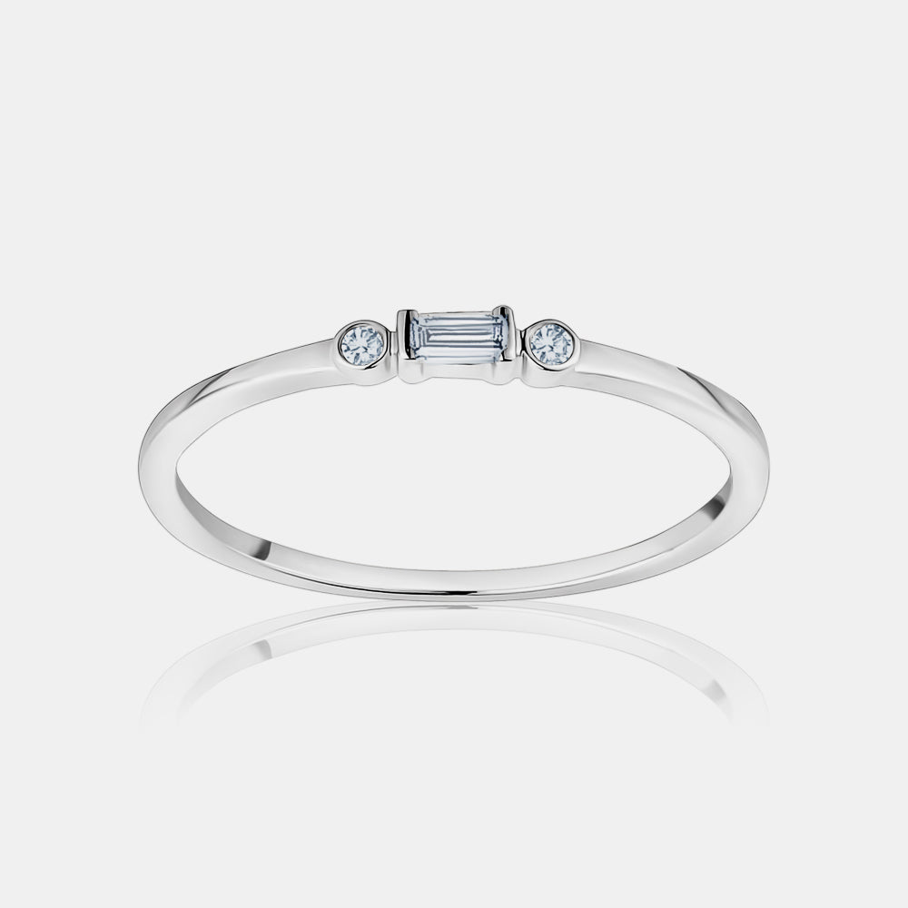Tiny baguette ring discount