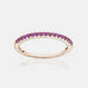 Bague Saphir Rose Pavé Empilable