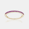 Bague Saphir Rose Pavé Empilable