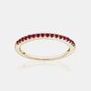Bague Rubis Pavé Empilable
