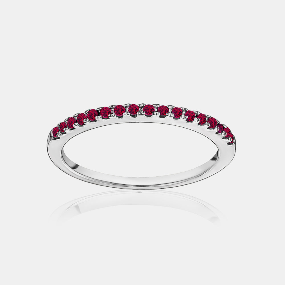 Stackable Pavé Ruby Ring