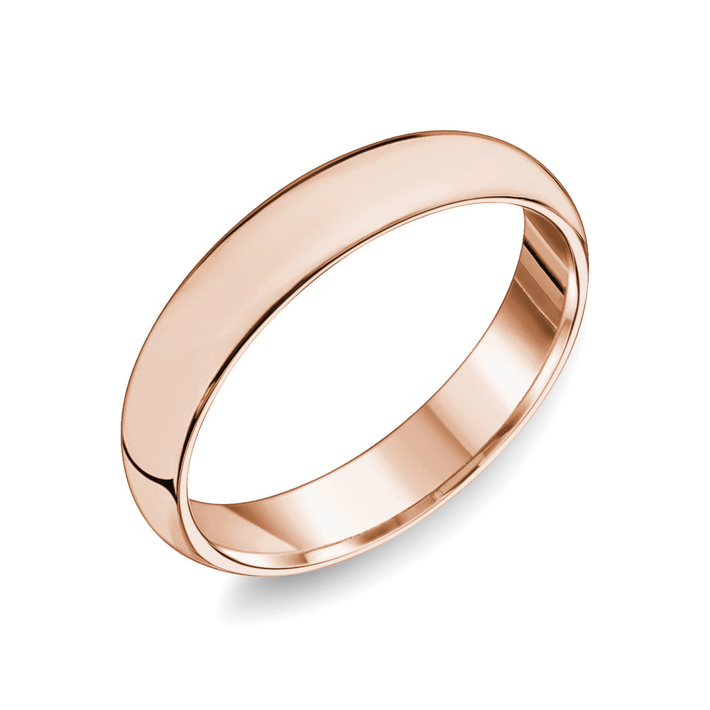 14K Classic Rounded Wedding Band - 14K Rose Gold