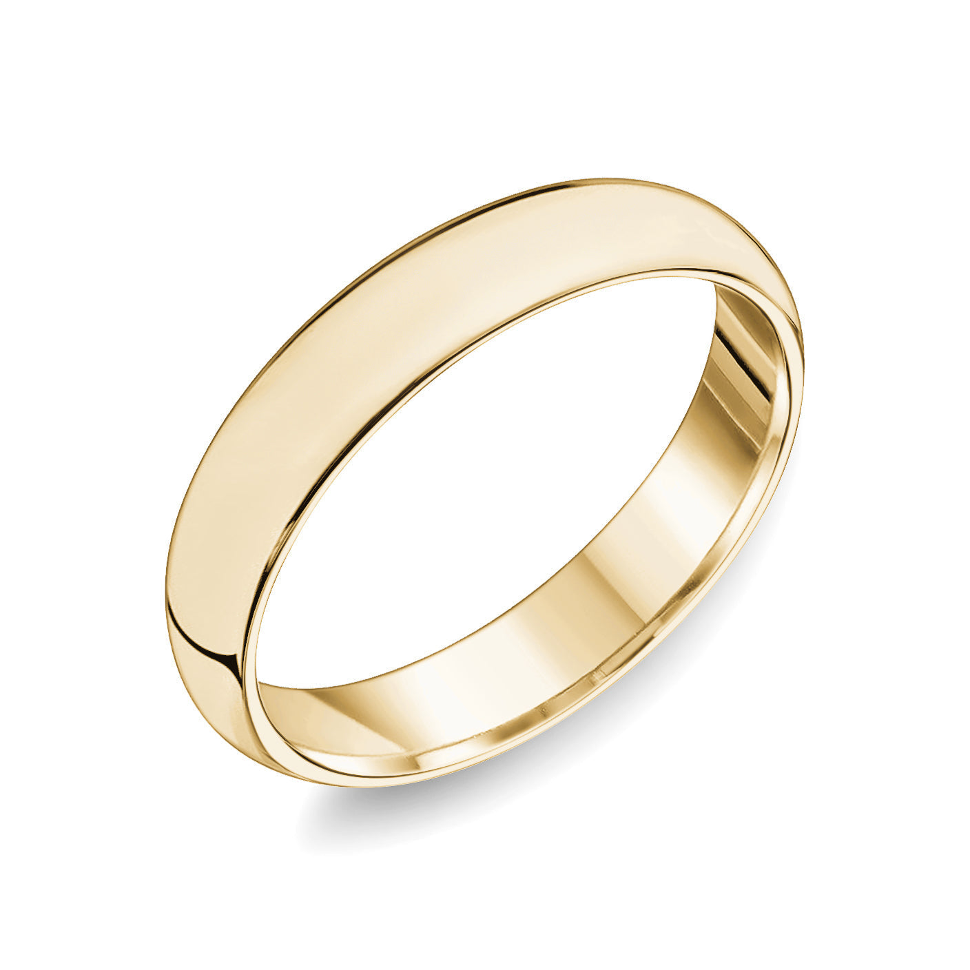 18K Classic Rounded Wedding Band