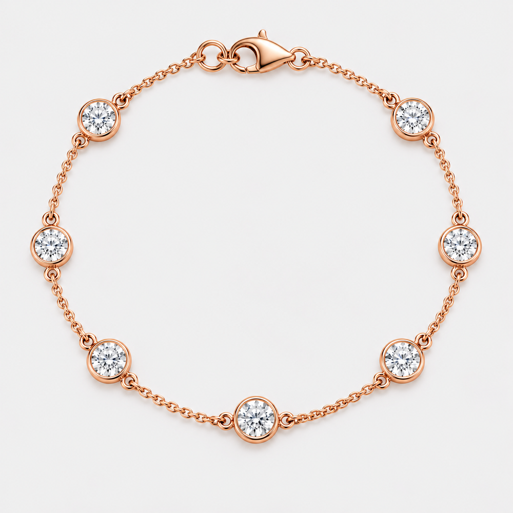 The Grand Lab Grown Diamonds By The Yard Bracelet - 14K Rose Gold