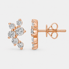 Diamond Blossom Cluster Earrings