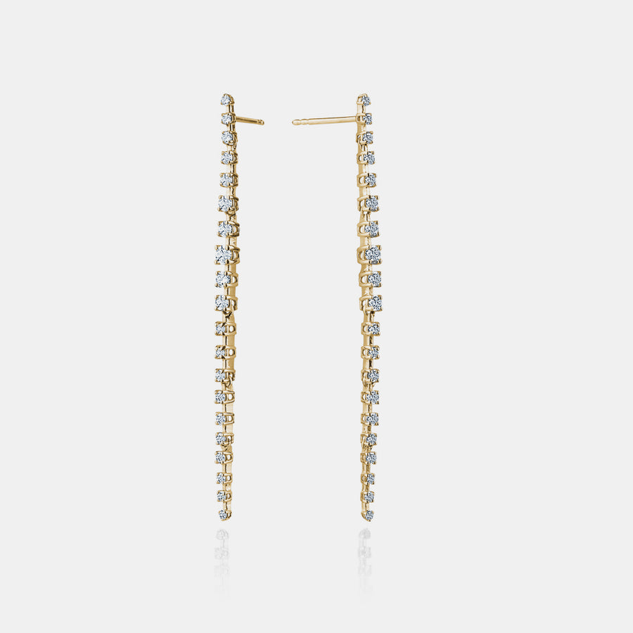 Pendants d'oreilles à diamants gradués