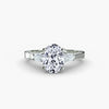Three Stone with Pavé Shoulders