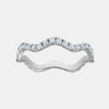 Wavy Stackable Pavé Ring
