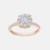 Bague de fiançailles halo