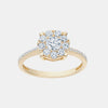Bague de fiançailles halo