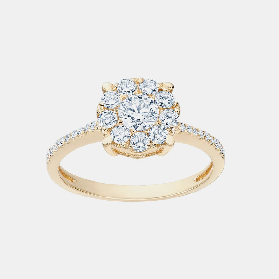 Bague de fiançailles halo